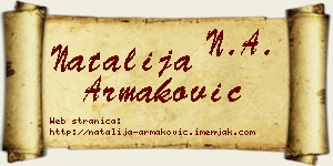 Natalija Armaković vizit kartica